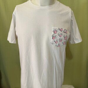 Kaws x Uniqlo Men's White Pocket Tee T Shirt Medium Companion BFF Chum Accomplic